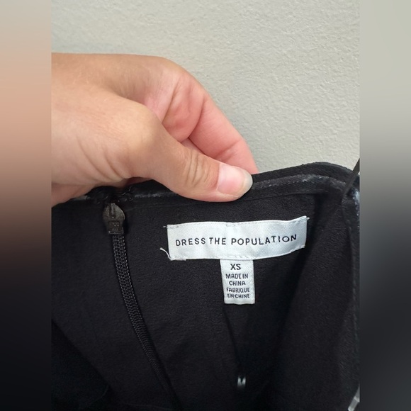 New Dress the Population Perla Midi Dress in Black - Picture 6 of 11